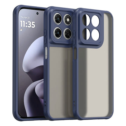 Frosted Translucent PC + TPU Phone Back Cover Case - For Motorola Moto G87 / G77 / G67