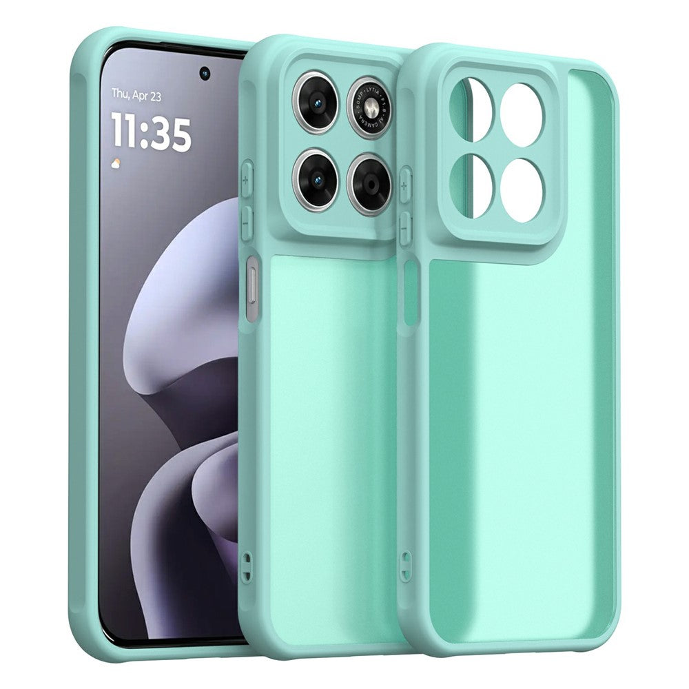 Frosted Translucent PC + TPU Phone Back Cover Case - For Motorola Moto G87 / G77 / G67