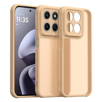 Frosted Translucent PC + TPU Phone Back Cover Case - For Motorola Moto G87 / G77 / G67