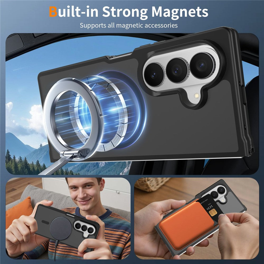 TPU Frame Acrylic Back MagSafe Case Phone Cover - For Samsung Galaxy Z Fold8 Ultra