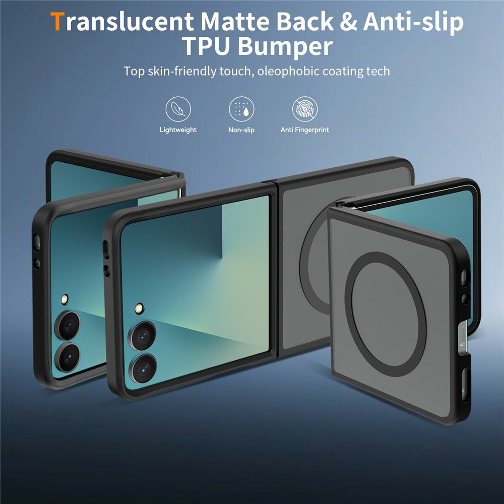 TPU Frame Acrylic Back MagSafe Case Phone Cover - For Samsung Galaxy Z Flip8