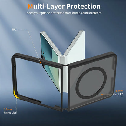 TPU Frame Acrylic Back MagSafe Case Phone Cover - For Samsung Galaxy Z Flip8