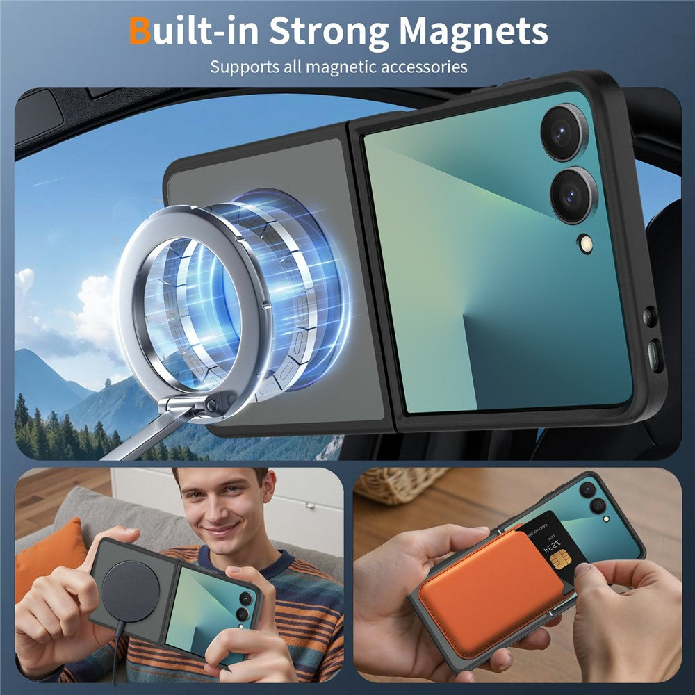 TPU Frame Acrylic Back MagSafe Case Phone Cover - For Samsung Galaxy Z Flip8