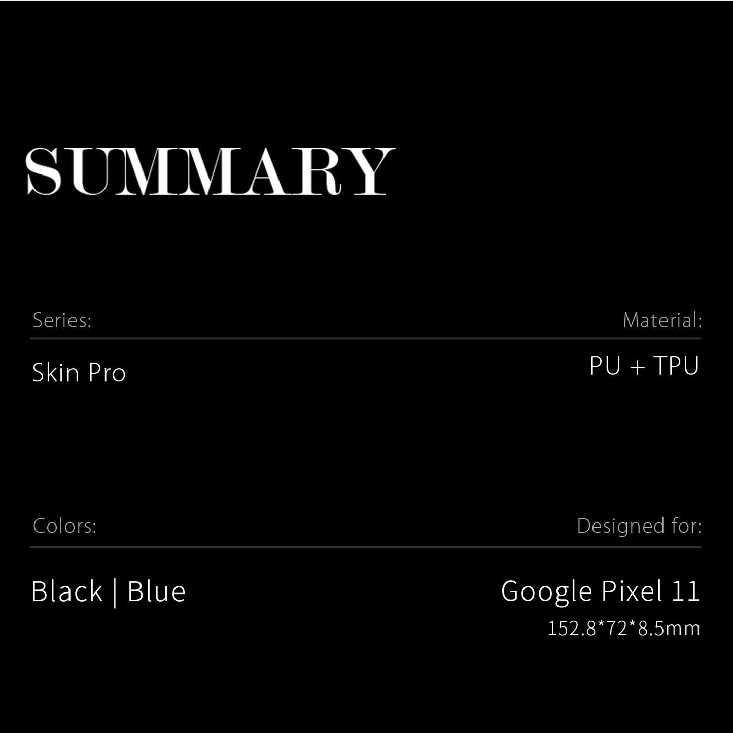Dux Ducis Skin Pro Series PU Leather Wallet Case - For Google Pixel 11