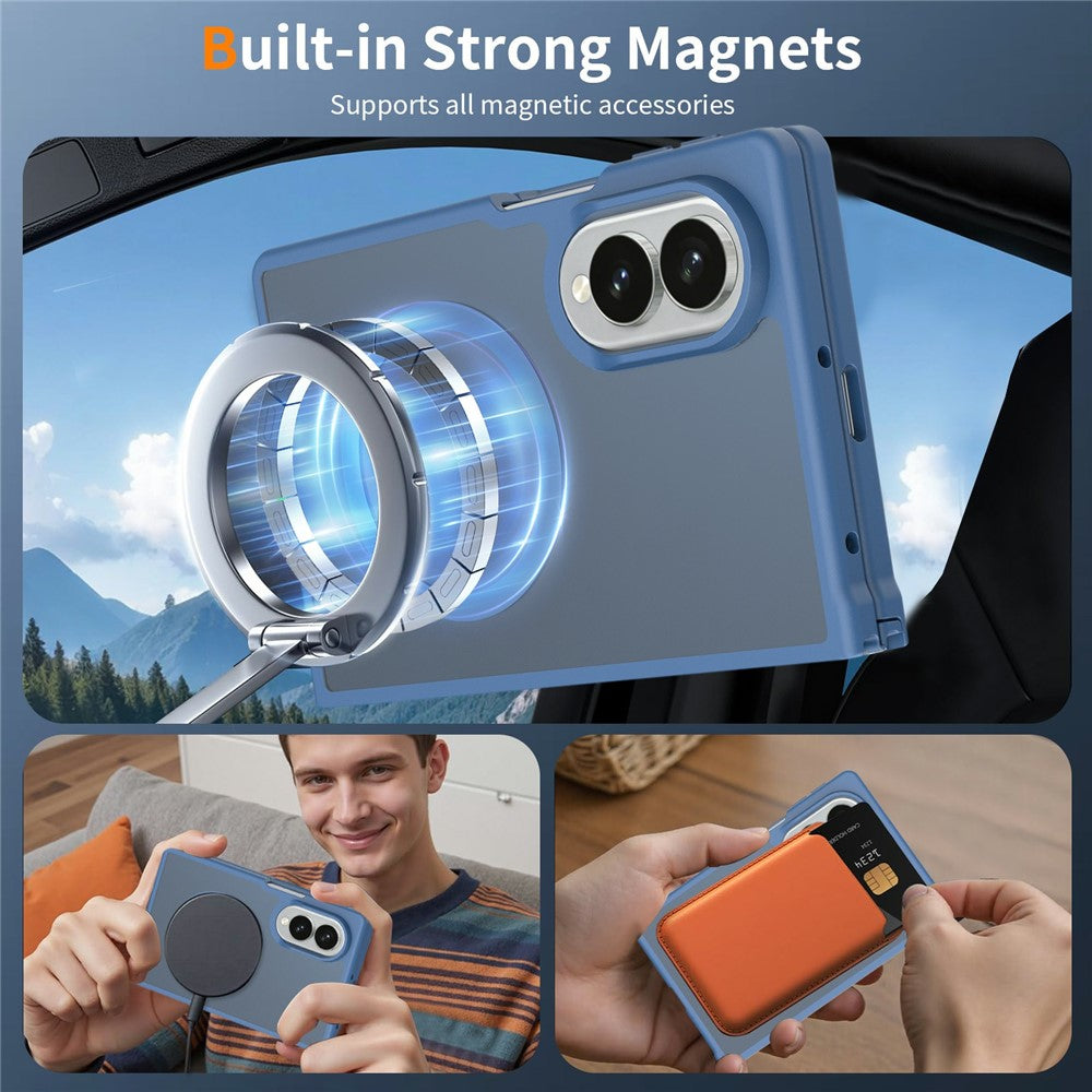 TPU Frame Acrylic Back MagSafe Case Phone Cover - For Samsung Galaxy Z Fold8