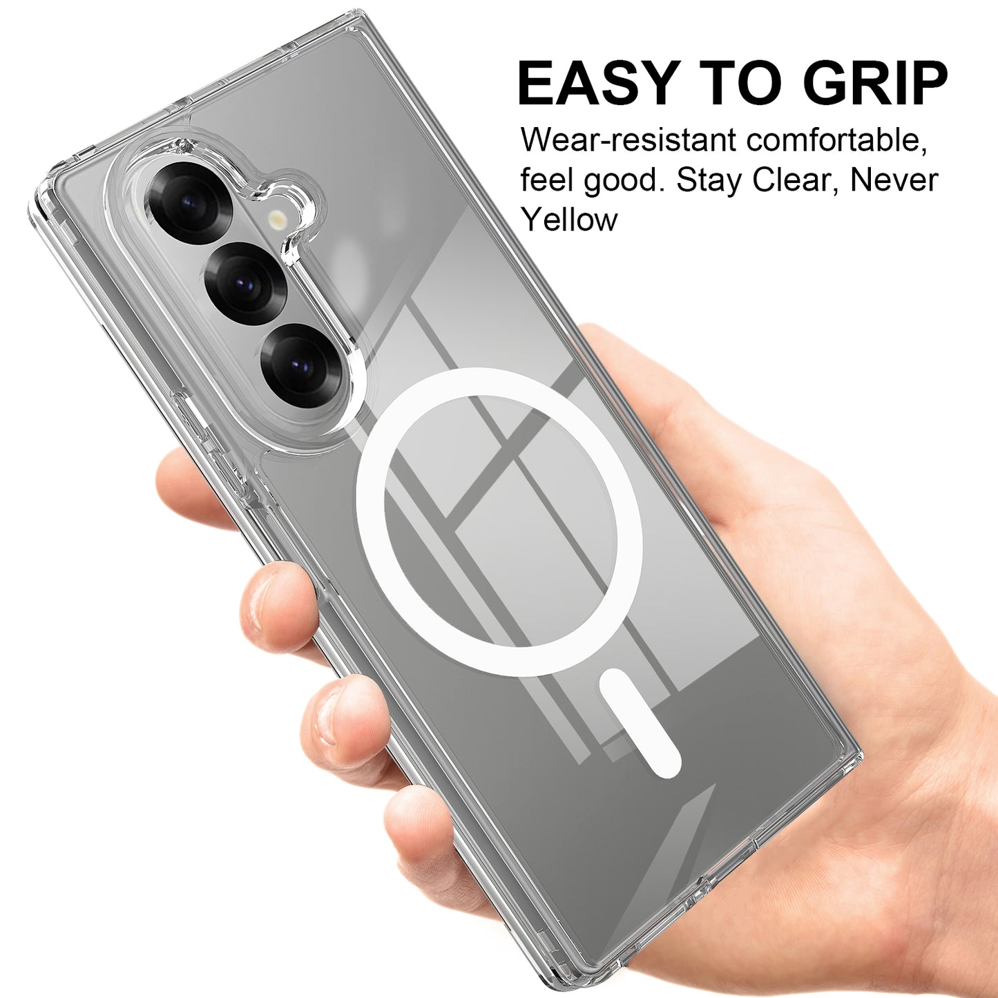 Clear TPU + Acrylic MagSafe Case Back Cover - For Samsung Galaxy Z Fold8 Ultra
