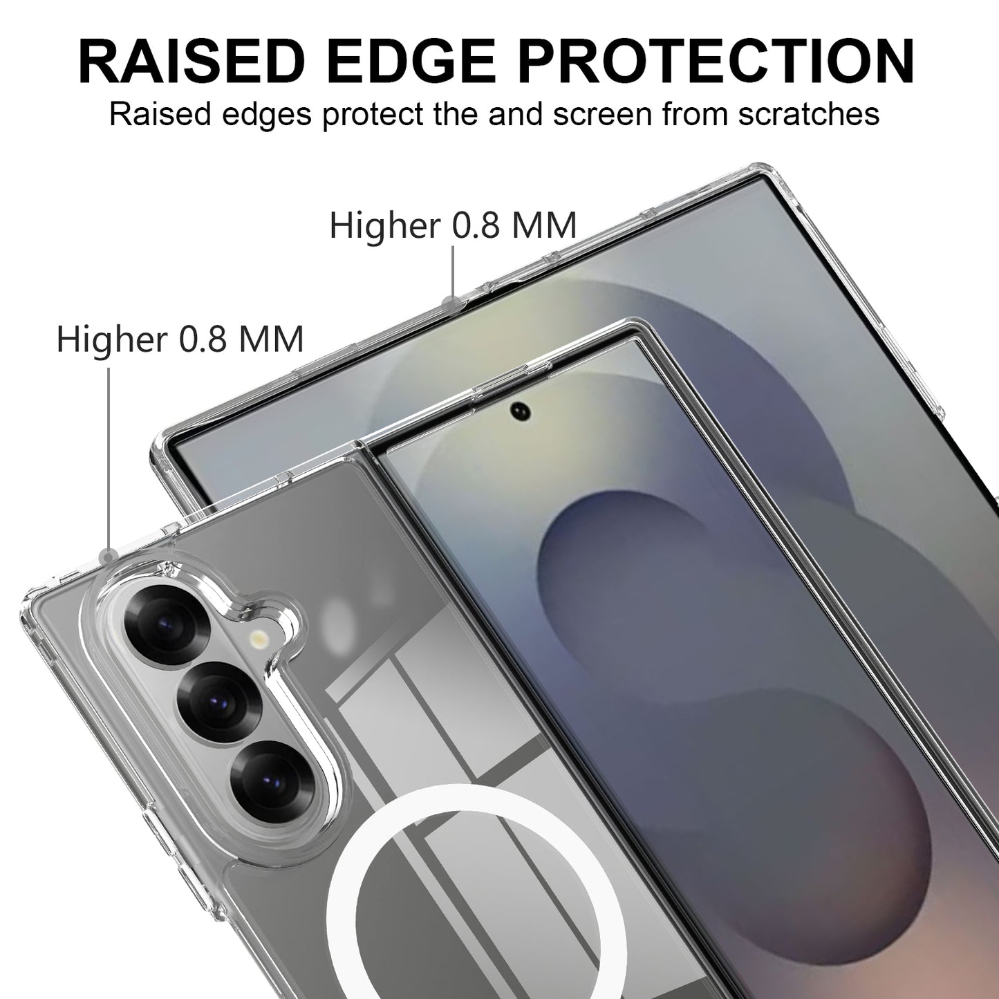 Clear TPU + Acrylic MagSafe Case Back Cover - For Samsung Galaxy Z Fold8 Ultra