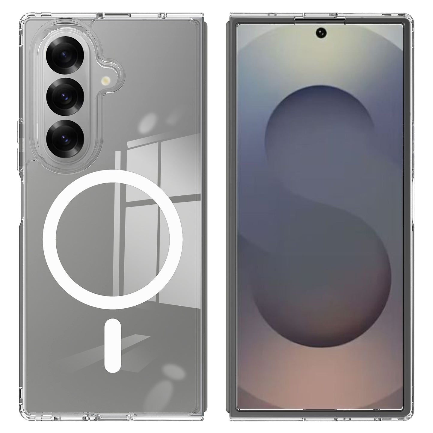 Clear TPU + Acrylic MagSafe Case Back Cover - For Samsung Galaxy Z Fold8 Ultra