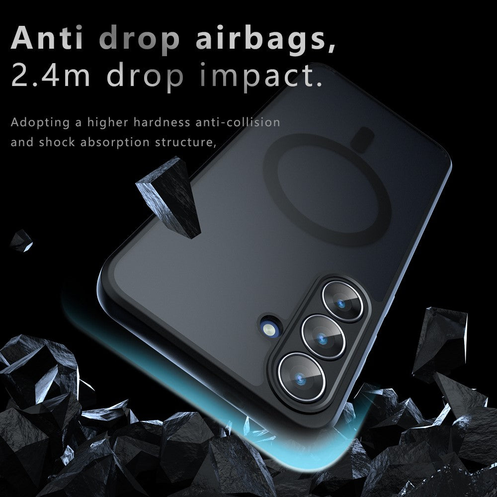 TPU + PC MagSafe Matte Black Phone Case - For Samsung Galaxy S26 FE