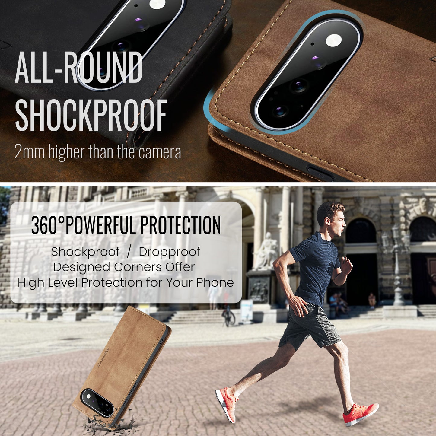 CaseMe 013 Series PU Leather Wallet Case - For Google Pixel 11 Pro / Pixel 11