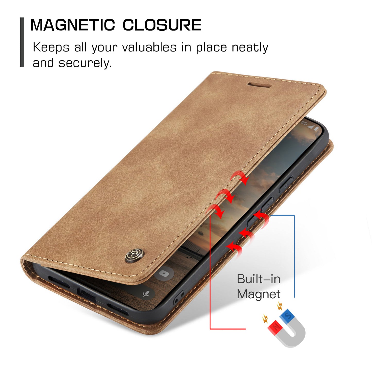 CaseMe 013 Series PU Leather Wallet Case - For Google Pixel 11 Pro / Pixel 11
