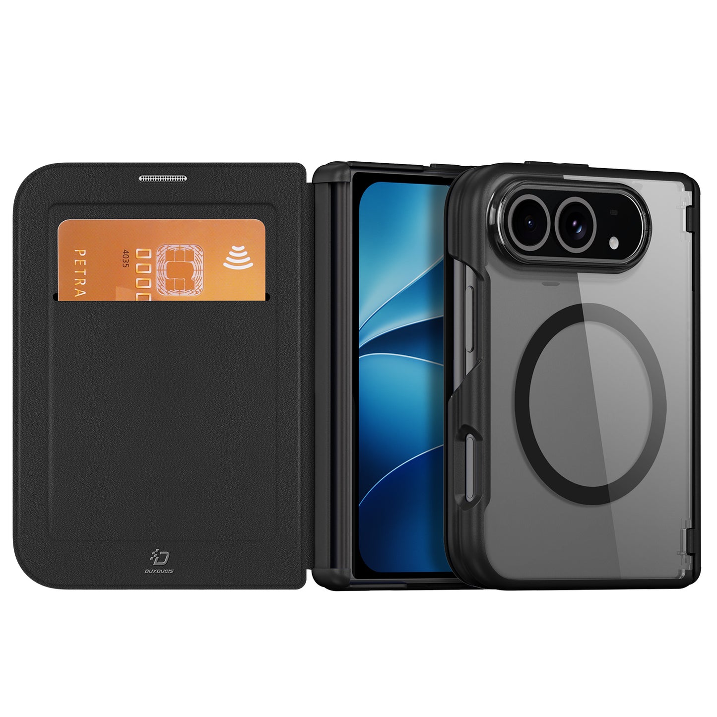 Dux Ducis Skin X Pro MagSafe Flip PU Leather Case - For iPhone Duo