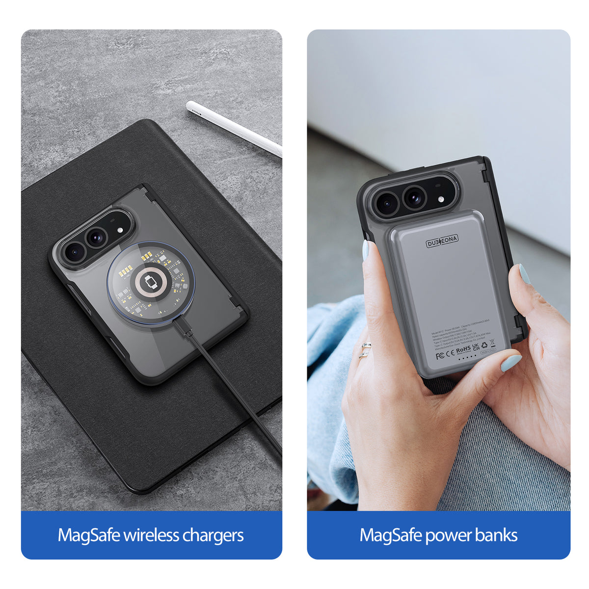 Dux Ducis Skin X Pro MagSafe Flip PU Leather Case - For iPhone Duo