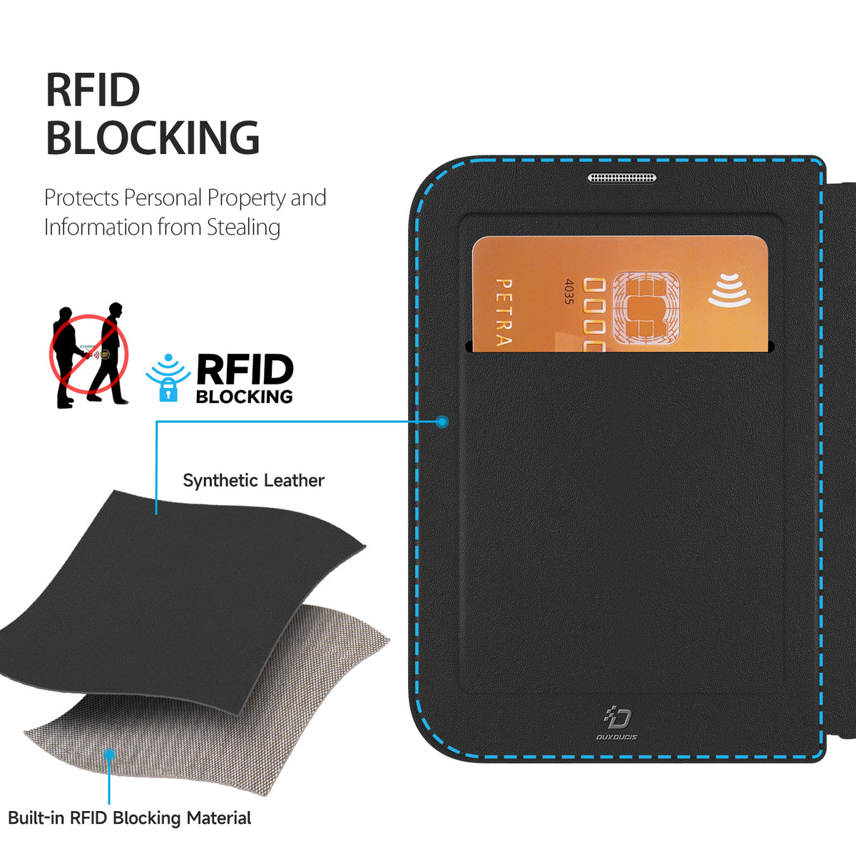 Dux Ducis Skin X Pro MagSafe Flip PU Leather Case - For iPhone Duo