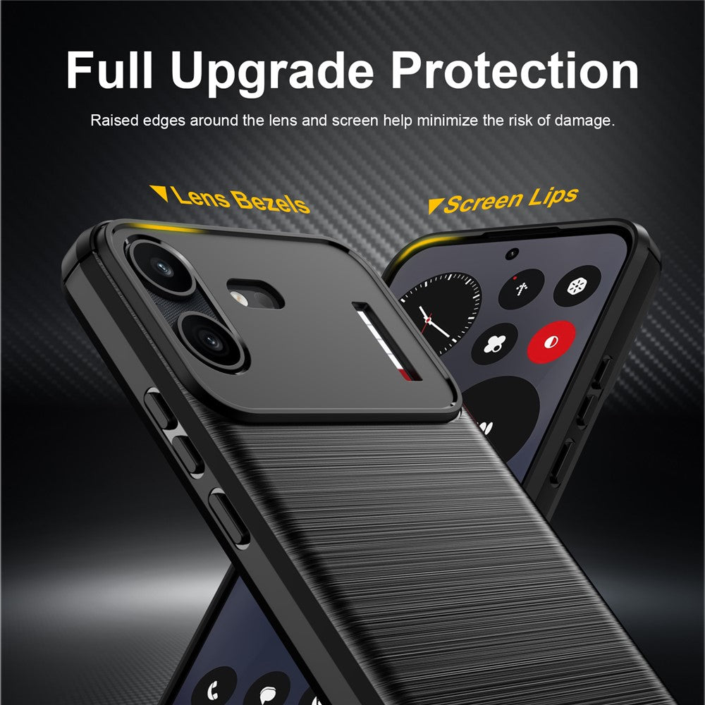 Carbon Fiber Texture Brushed TPU Case - For Nothing Phone (4b)
