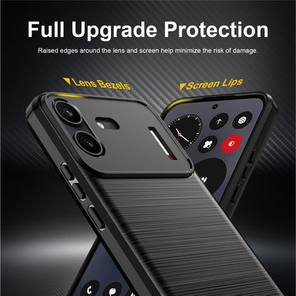 Carbon Fiber Texture Brushed TPU Case - For Nothing Phone (4b)