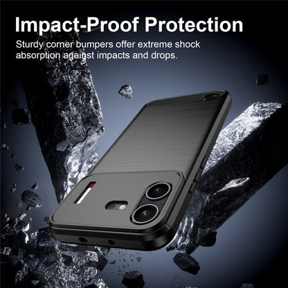 Carbon Fiber Texture Brushed TPU Case - For Nothing Phone (4b)