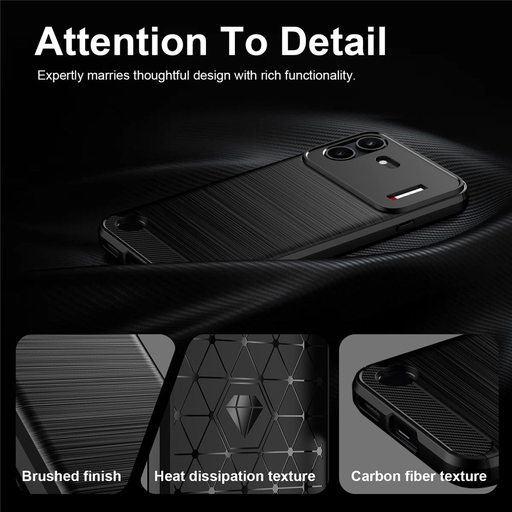 Carbon Fiber Texture Brushed TPU Case - For Nothing Phone (4b)