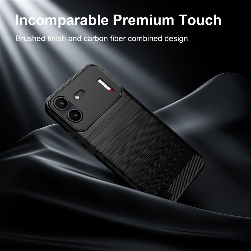 Carbon Fiber Texture Brushed TPU Case - For Nothing Phone (4b)