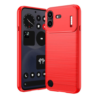 Carbon Fiber Texture Brushed TPU Case - For Nothing Phone (4b)