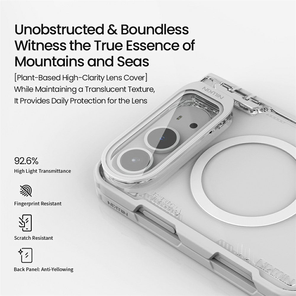 Nillkin Iceblade CamProp MagSafe Case Clear Lens Lid PC TPU Case - For iPhone Duo