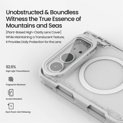 Nillkin Iceblade CamProp MagSafe Case Clear Lens Lid PC TPU Case - For iPhone Duo