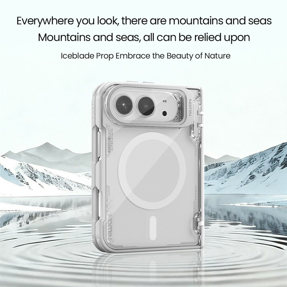 Nillkin Iceblade CamProp MagSafe Case Clear Lens Lid PC TPU Case - For iPhone Duo