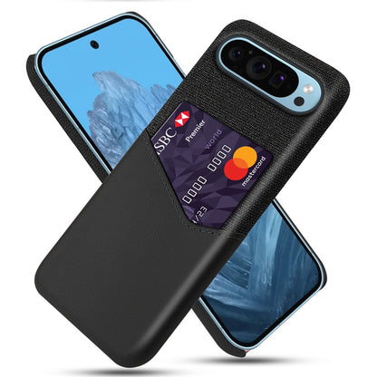 PU Leather Cloth Texture Hard PC Case with Card Slot - For Google Pixel 9 / 9 Pro