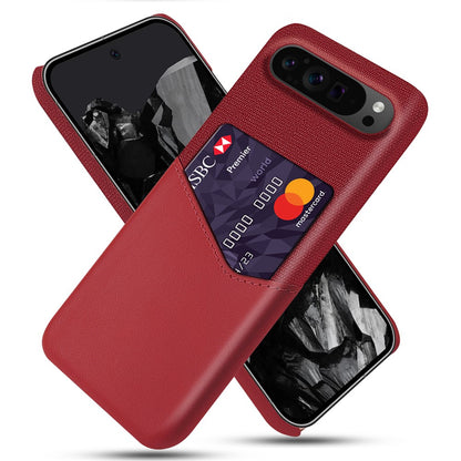 PU Leather Cloth Texture Hard PC Case with Card Slot - For Google Pixel 9 Pro XL