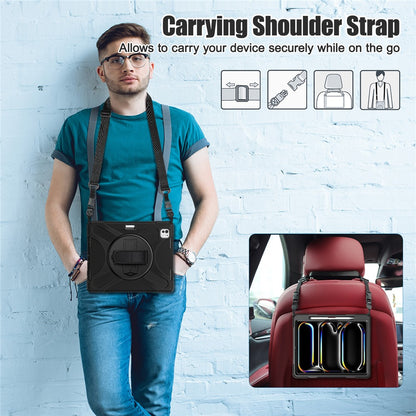 Kickstand Pen Slot TPU + PC + Silicone Case Tablet Cover with Shoulder Strap - For iPad Pro 13 (2025) / (2024)