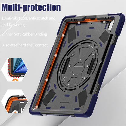 Kickstand Pen Slot TPU + PC + Silicone Case Tablet Cover with Shoulder Strap - For iPad Air 11 (2025) / (2024)