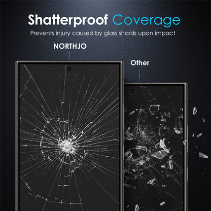 NORTHJO A++ Tempered Glass Screen Protector 0.15mm 2.5D Film (Support Fingerprint Unlock) - For Samsung Galaxy S25 Ultra