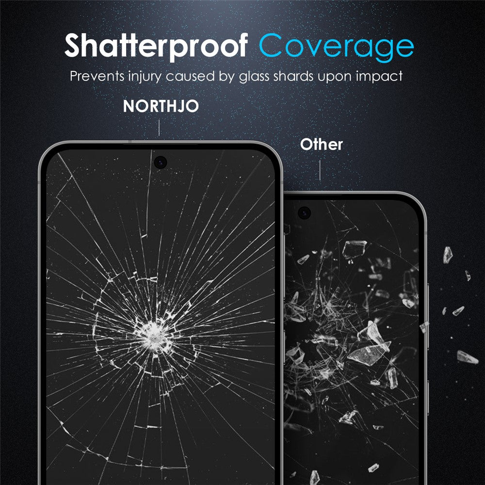 NORTHJO A++ Tempered Glass Screen Protector 0.15mm 2.5D Film (Support Fingerprint Unlock) - For Samsung Galaxy S25