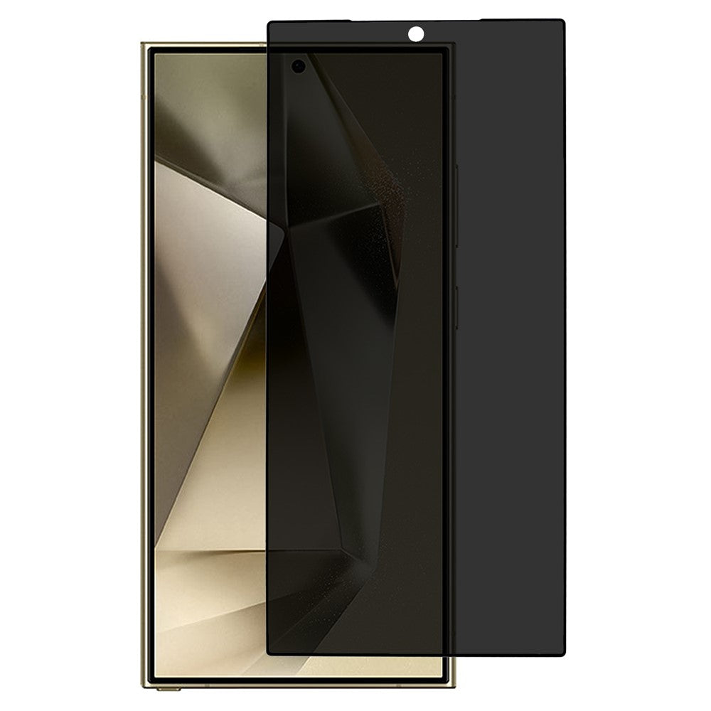 180 Degree Anti-Spy Film Black Edge Tempered Glass Screen Protector - For Samsung Galaxy S25 Ultra