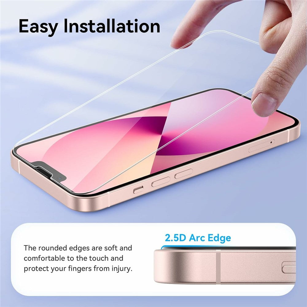 2Pcs HD Clear Screen Protector 2.5D Arc Edge Tempered Glass - For iPhone 17e / 16e