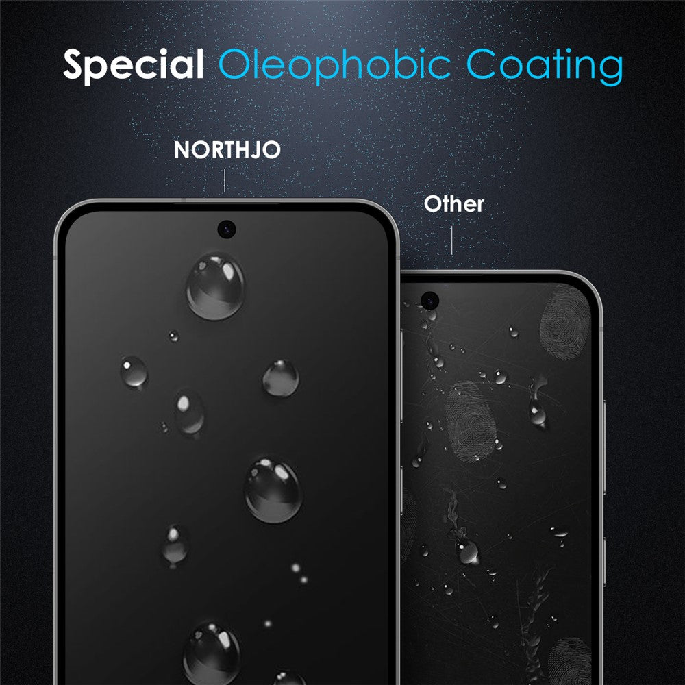 NORTHJO A++ Screen Protector Tempered Glass 0.15mm 2.5D Film (Support Fingerprint Unlock) - For Samsung Galaxy S25 Edge