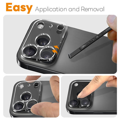 NORTHJO Camera Lens Protector Tempered Glass HD Clear 3D Full Coverage - For iPhone 17 Pro