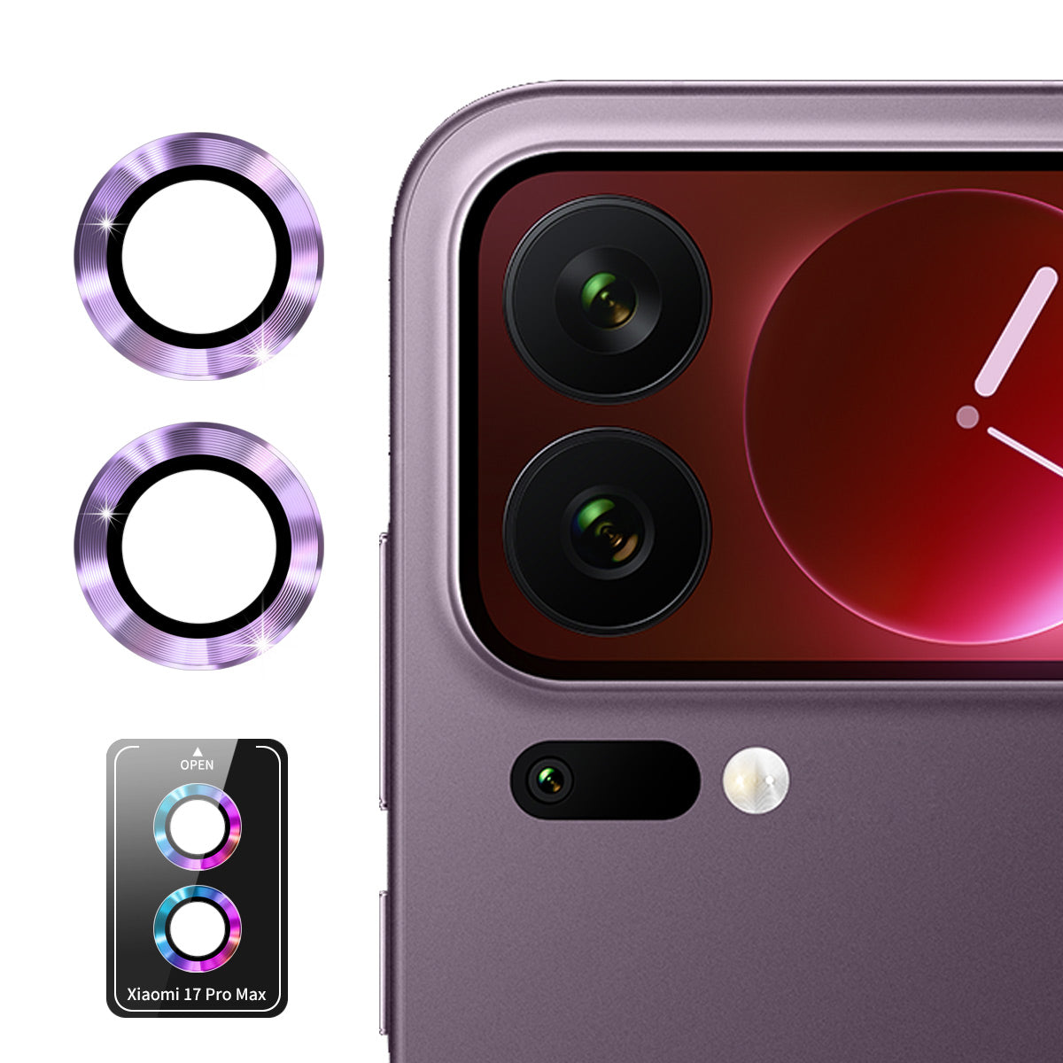 ENKAY Hat-Prince Camera Lens Protector Metal Ring Lens Film - For Xiaomi 17 Pro Max