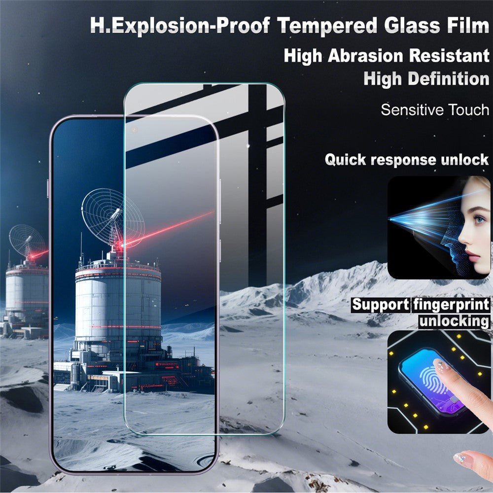 IMAK H Series HD Clear Tempered Glass Screen Protector (NOT Full Coverage) (Fingerprint Unlock)