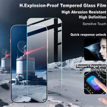 IMAK H Series HD Clear Tempered Glass Screen Protector (NOT Full Coverage) (Fingerprint Unlock)
