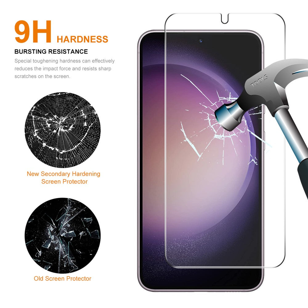 ENKAY HAT PRINCE 0.18mm Clear Tempered Glass Screen Protector (Fingerprint Unlock) - For Samsung Galaxy S25 / S24
