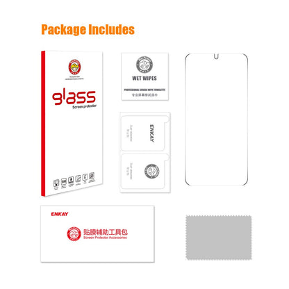 ENKAY HAT PRINCE 0.18mm Clear Tempered Glass Screen Protector (Fingerprint Unlock) - For Samsung Galaxy S25 / S24