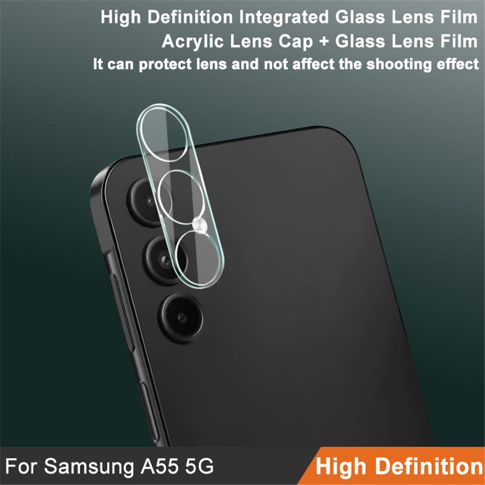 Imak Camera Lens Protector Tempered Glass + Acrylic Lens Cap - For Samsung Galaxy A55