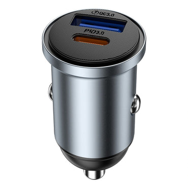 Wiwu Wi-CC030 Nano Lite 35W USB-C + USB Car Charger Fast Charging