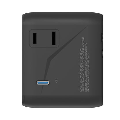 Momax UA27 1-World 2 Dual AC Global Travel Adapter 35W