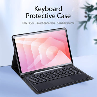 Dux Ducis TK Series PU Leather Black Case with Bluetooth-compatible Keyboard - For Samsung Galaxy Tab S11