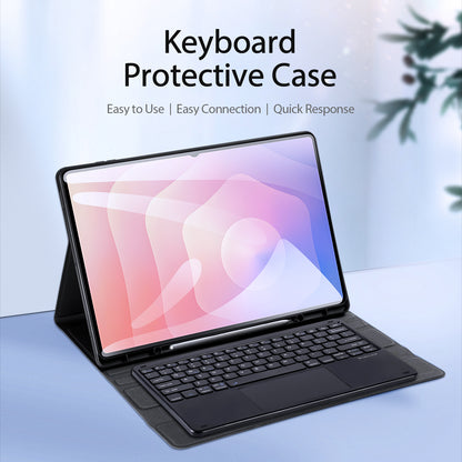 Dux Ducis TK Series PU Leather Black Case with Bluetooth-compatible Keyboard - For Samsung Galaxy Tab S11 Ultra