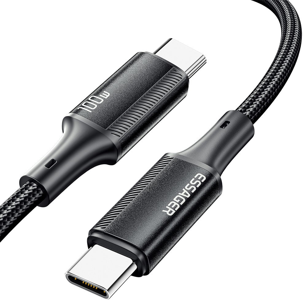 Essager USB-C to USB-C PD 100W 5A Data Cable Nylon Braided Fast Charging Cord - 3M