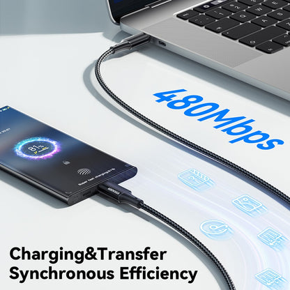 Essager USB-C to USB-C PD 100W 5A Data Cable Nylon Braided Fast Charging Cord - 3M