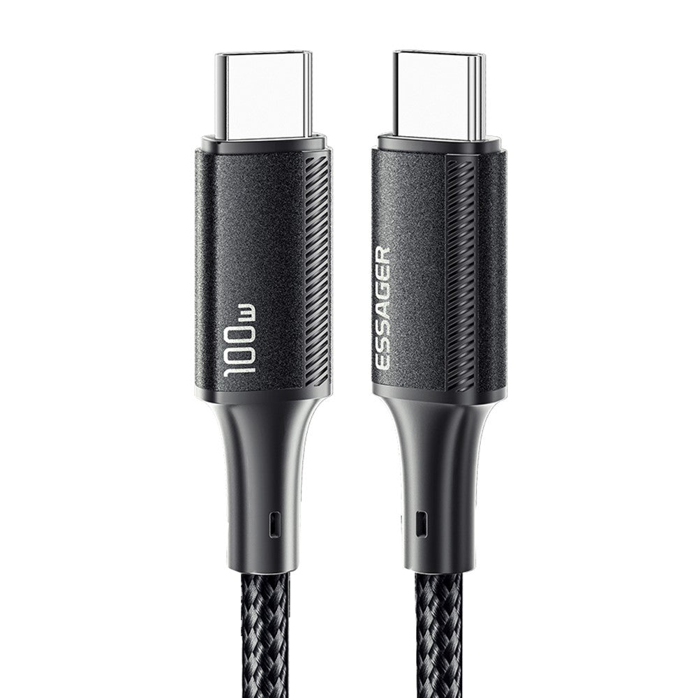 Essager USB-C to USB-C PD 100W 5A Data Cable Nylon Braided Fast Charging Cord - 1M
